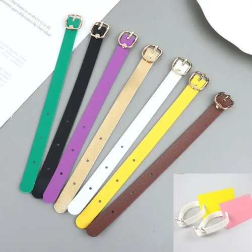 Sangles d'étiquettes de bagage en PU multicolore avec boucles en alliage, imperméables, ultra légères et résistantes à l'usure pour voyages et affaires