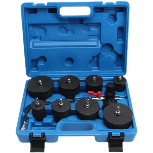9-Piece Turbocharger Leak Tester Kit, Sheet Metal Repair, Pulley Detector - Auto Maintenance Tool