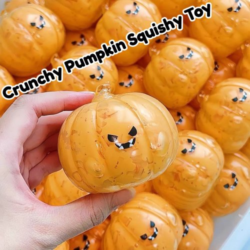 Halloween Squishy Pompoen Speelgoed - Langzaam Rijzende Antistress Bal, Handgemaakt, Knapperig, Feestcadeautjes
