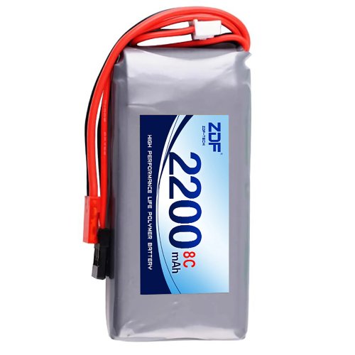 ZDF 2S/3S 6.6V/9.9V 2200mAh 8C LiFe Battery with JST & Futaba Connectors for Futaba T6K RC Transmitter