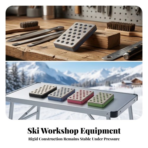 4-teiliges Ski-Schärfstein-Set – Langlebige Ski-Kanten-Schleifsteine, Präzisions-Sportwerkzeug für Skifahrer, Reise