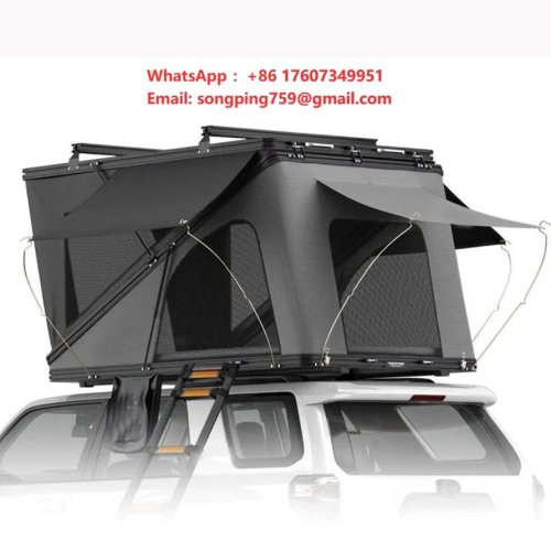 Folding Z-Shaped Roof Tent, Double Layer, 4-Season Waterproof 2000-3000mm, Quick Setup SUV Car Camping Tent for Self-Driving Tours