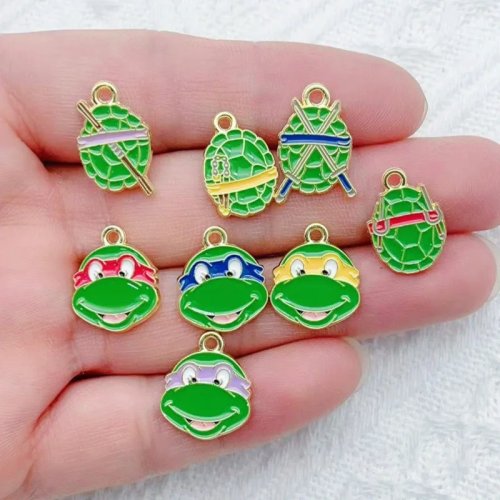 10 шт. Підвіска Черепаха Мультфільм DIY Емаль Сплав Брелок Ювелірні аксесуари