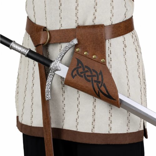 중세 PU 가죽 검집 검 프로그 벨트 홀더 켈트 바이킹 기사 르네상스 LARP 할로윈 코스프레 의상 액세서리