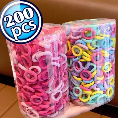 200-1000pcs Colorful Hair Ties Elastic Bands for Women Girls Ponytail Holders Scrunchie Hair Accessories