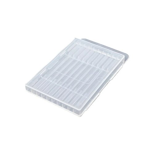 Clear Plastic Drill Bit Storage Box with Compartments