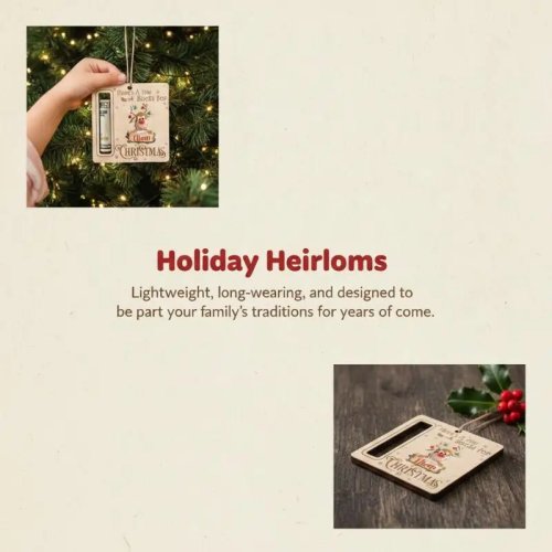 Christmas Money Holder Ornament - Cute Santa & Snowman Tree Decoration