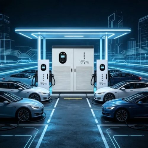 Colonnina di ricarica ultra-rapida DC 200 kW per VE CCS2 a doppia pistola per bus elettrici e centri logistici