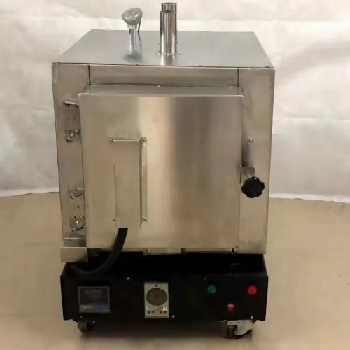 Dark Silk Horno eléctrico de acero inoxidable 6 tazas con control dual de temperatura, herramienta de fusión de joyas de alta temperatura
