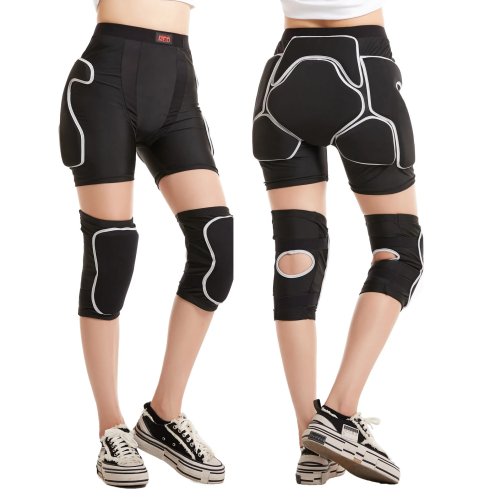 Professioneller Unisex Hüftschutz für Ski, Rollschuh- & Eislaufen - Flexibel, Dick, Atmungsaktiv, Winddicht, Sturzfest