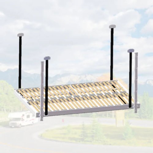 Aanpasbaar gemotoriseerd camper bedhefsysteem met aluminium profiel - verstelbare bedlift
