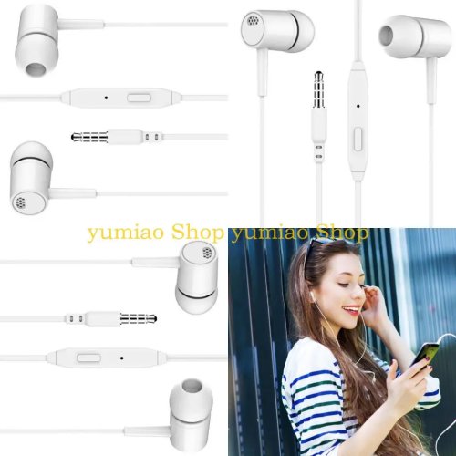 587B Wired In-Ear Headphones with Microphone for Clear Calls and Music, 3.5mm Jack