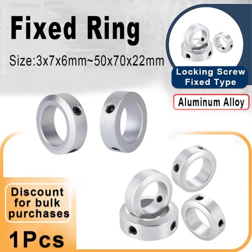 1 قطعة طوق عمود، نوع برغي تثبيت، سبيكة ألومنيوم مع براغي، 3mm-50mm