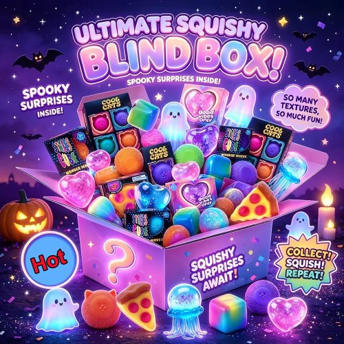 Jouet Boîte Surprise, Figurines Squishy Anti-stress, Blind Box Mystère Fidget