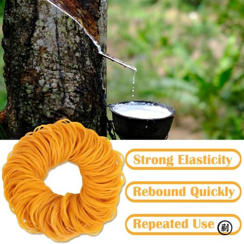 Heavy Duty Yellow Rubber Bands 40mm – Bulk Assorted for Office, Packaging, Mail, Money, Strong Elastic Bands