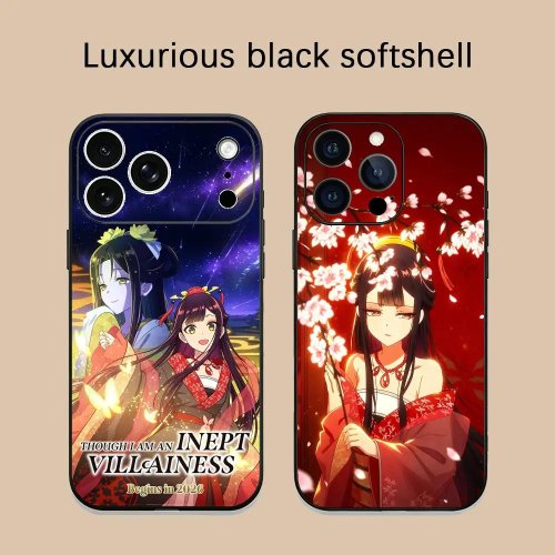 Casing HP Though I Am an Inept Villainess – Softcase Hitam Shockproof untuk iPhone 17 Air, 16, 15, 14, 13, 12 Plus, Mini, Pro Max