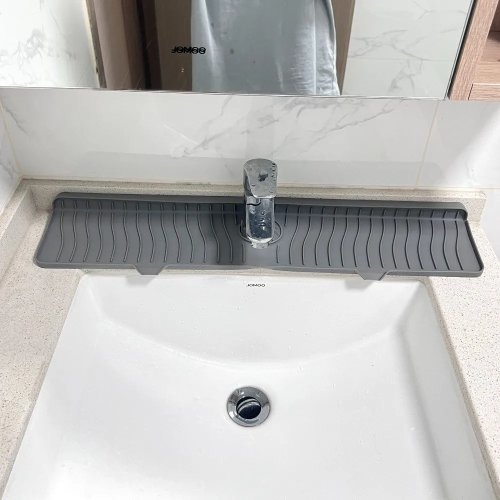Silicone Faucet Splash Mat - Easy to Clean Non-Slip Sink Water Catcher Drying Protector, Multiple Sizes for Kitchen