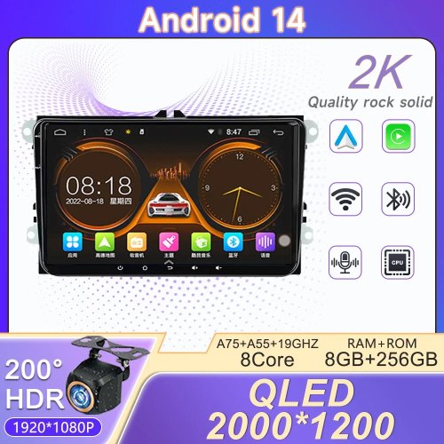 Autoradio voor Volkswagen VW Caddy 2011-2018, Multimedia Speler, Navigatie, Geen 2DIN, DVD, 5G