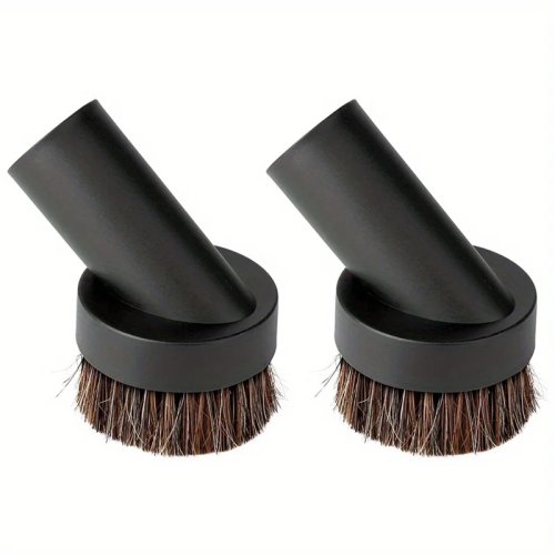 2Pcs Round Dust Brush Vacuum Attachment, Universal Vacuum Cleaner Brush Accessories for Most Vacuums