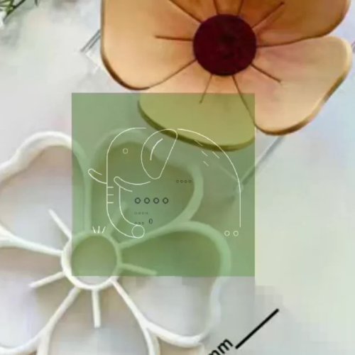 花型クレイカッター型 軽量プラスチック 簡単に型抜き DIY ジュエリー 陶芸 ポリマークレイ用
