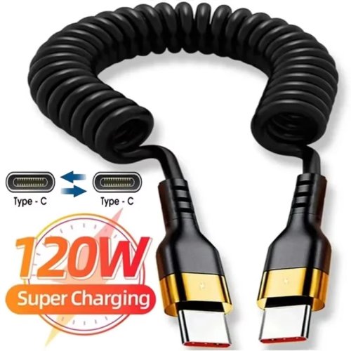 PD 120W USB C to USB C Cable 5A Fast Charging Type-C Cable for iPhone 15, Xiaomi 12, Samsung S23, MacBook