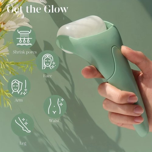 Large Ice Roller for Face and Eyes, Cooling Massager for Skincare and Spa