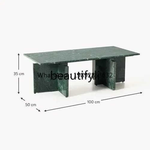 Table basse en marbre naturel minimaliste italienne, design luxe haut de gamme pour salon