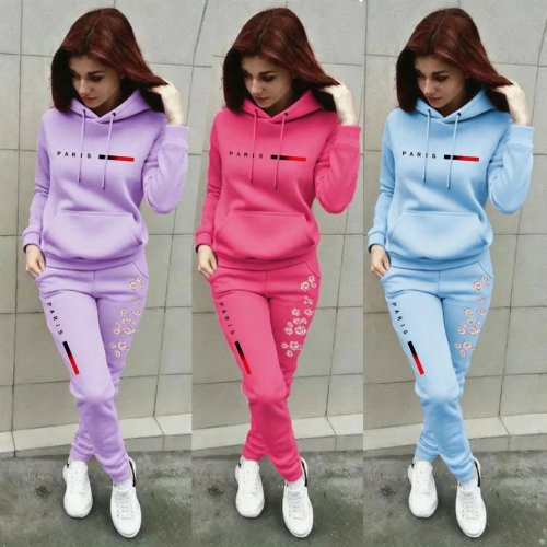 Women's 2-Piece Hoodie and Pants Set - Autumn Winter High-Quality Sports Outfit, Jogging Suit for Home & Outdoor