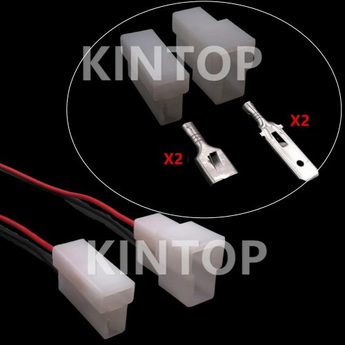 1 مجموعة موصل الأسلاك للسيارة 2 دبوس تيار كبير مع أسلاك AC Assembly 180907-5 180908-5 سيارة غير مختوم ذكر أنثى