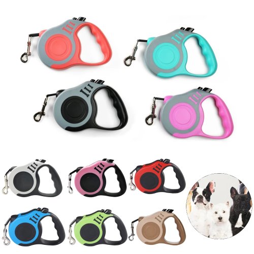 3m/5m Retractable Dog Leash - Strong Nylon Puppy Lead for Small Medium Large Dogs & Cats, Durable Yorkshire Pet Supplies