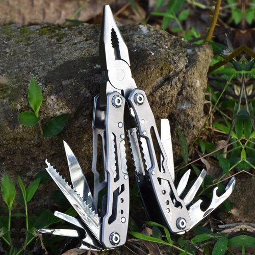 Multi-tool Pliers, Folding Stainless Steel, Portable Camping Survival Tool with Knife