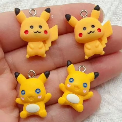 10 ชิ้น จี้เรซินการ์ตูน สำหรับทำเครื่องประดับ DIY ต่างหู และพวงกุญแจ