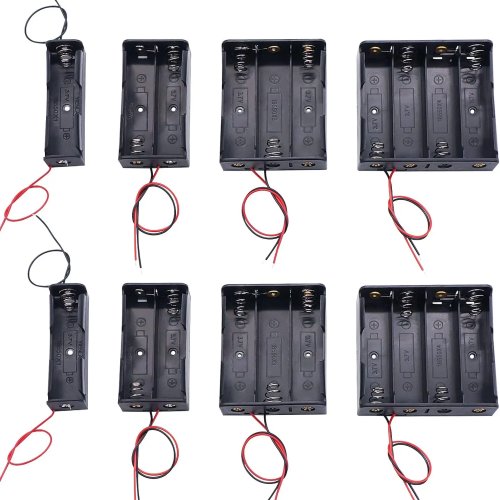 3pcs 18650 Battery Holder with Wire – 3.7V, 7.4V, 11.1V, 14.8V Battery Storage & Charging Box