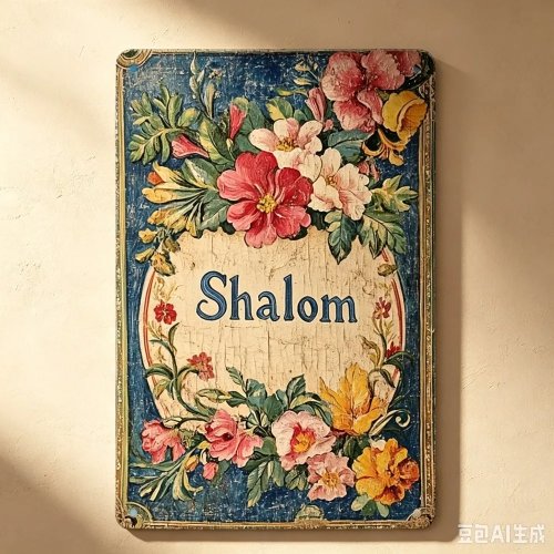 CIFBUY Vintage Floral Shalom Aluminum Wall Art, Waterproof Durable Rustproof Metal Decor for Home Office Garden
