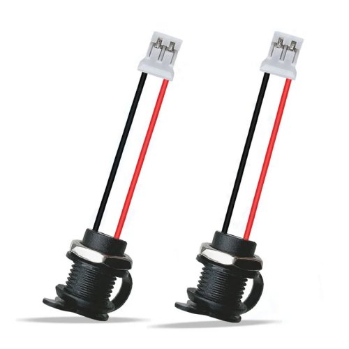 Type-C 2P Soldering Wire, Copper Core, Locking Outer Thread, Black with Plastic Ring, 160mm Length