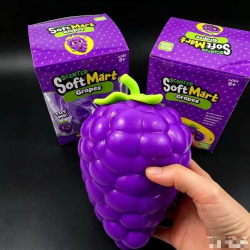 Jumbo Winogronowy Squishy, Rosnąca Rozciągliwa Piłka Venting, Fidget Sensoryczny Przeciwlękowy dla Dorosłych Prezenty