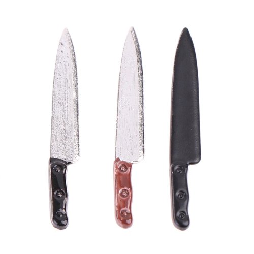 1:12 Dollhouse Miniature Metal Knife Model, Mini Kitchen Accessories Toy