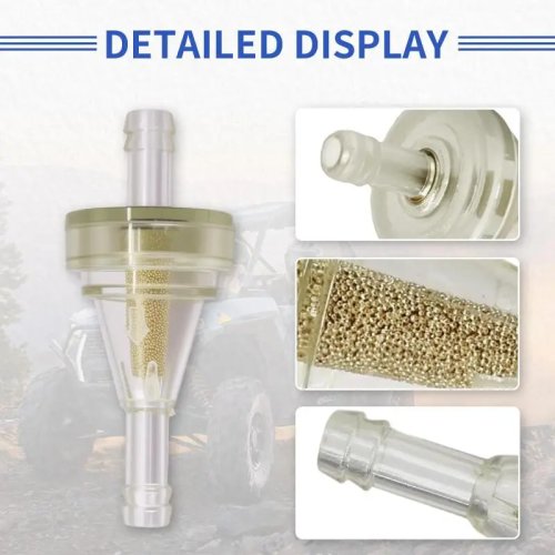 Small Engine Fuel Filter 1/4 Inline Fuel Filter for Gas Engine ATV Dirt Bike Motorcycle Go Kart UTV Snowmobile