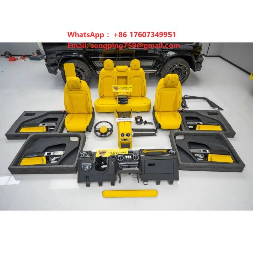 Custom Yellow Leather Interior Upgrade Kit for Mercedes G-Wagon (Right Hand Drive)