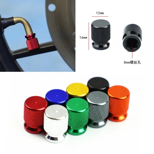 Aluminum Alloy Tire Valve Caps for Cars & Motorcycles, Off-Road Decorative Valve Stem Caps