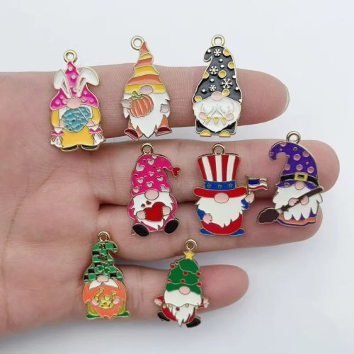 10 pzas Colgante Animal Caricatura Gota Aleación, Accesorios Joyería DIY, Adorno Bolsa