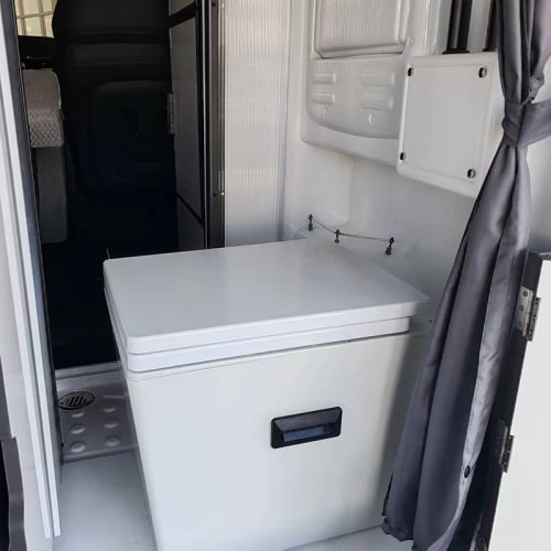 Inodoro de composta portátil 12V sin agua con ventilación para casa rodante, camper, van - Sencillo y fácil de usar