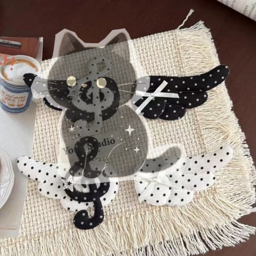 1 Paio di Fermagli per Capelli con Ali d'Angelo a Pois – Graziose Mollette Antiscivolo per Bambine, Perfette come Regalo per la Festa dei Bambini o per una Festa