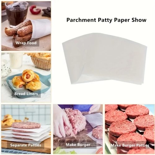 Biały papier do pieczenia 11 cm gruby nieprzywierający do hamburgerów, ciasteczek i pieczenia