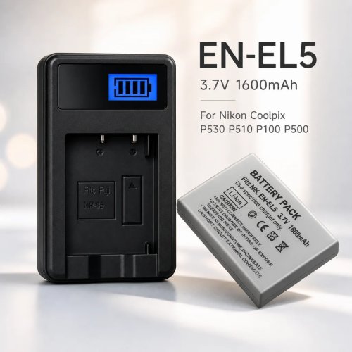 Replacement Camera Battery EN-EL5 for Nikon Coolpix P530 P520 P100 P500 P5100 P6000 Rechargeable Li-ion Battery