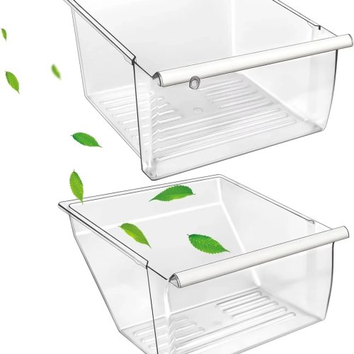 2-Pack Refrigerator Crisper Drawer Replacement – Upper and Lower Vegetable Bins