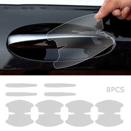 8PCS Car Door Handle Scratch Protection Stickers, Scratch-Resistant Door Handle Guard Film