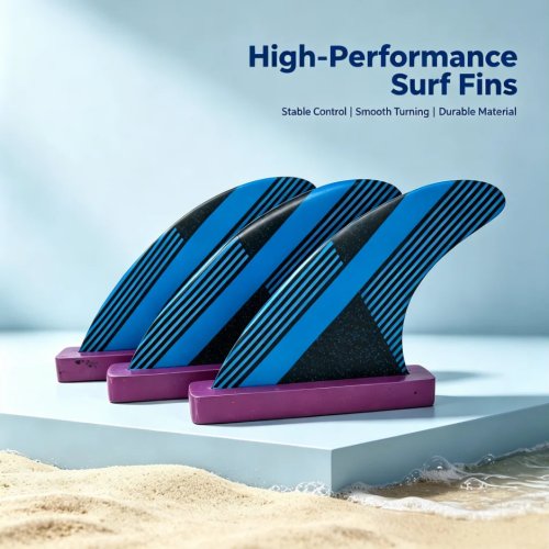 Set de 3 Aletas de Cola de Fibra de Carbono Profesional para Tabla de Surf, Estabilizadoras con Panal