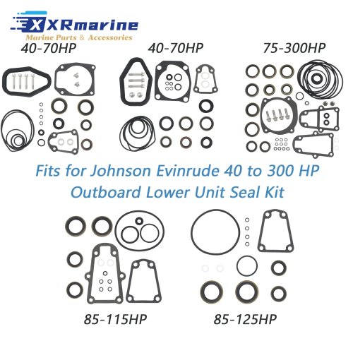 Outboard Lower Unit Gasket Seal Compatible with Johnson Evinrude 40 To 300 HP Engines 5000309 396355 5006373 18-2692 18-2691