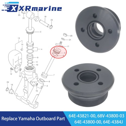 2 uds. tornillo extremo de tapa de cilindro de trim con juntas para motor fueraborda Yamaha 115-250 HP 64E-43821-00 64E-43821-09 4E-43800-00